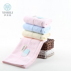 伊诗丽M0513A素色水纹缎边面巾